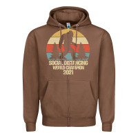 Chestnut Bigfoot Social Distancing World Champion Zipper Hoodie - Bettercallsaul