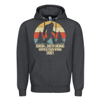 Smoke Bigfoot Social Distancing World Champion Zipper Hoodie - Bettercallsaul