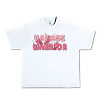 White badass warrior Urban Heavy Tee - MaliasSmallBusiness