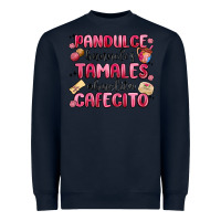 Navy pandulce bunuelos tamales abuelita cafecito Heavyweight Sweatshirt - MaliasSmallBusiness