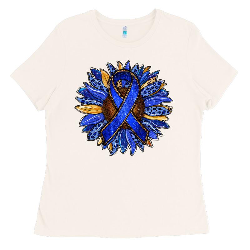 Colon Cancer Awareness Sunflower Ladies Tee by RanaPortraitStore | Teevron