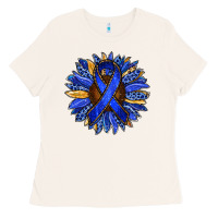 Bone Colon Cancer Awareness sunflower Ladies Tee - RanaPortraitStore