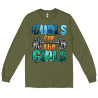 Army Green curls for the girls Long Sleeve Tee - MaliasSmallBusiness
