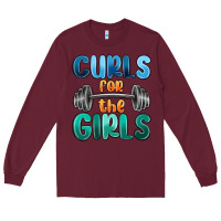 Burgundy curls for the girls Long Sleeve Tee - MaliasSmallBusiness