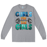 Heather Grey curls for the girls Long Sleeve Tee - MaliasSmallBusiness