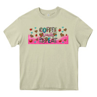 Mossy coffee teach repeat teacher libbey glass Heavy Core Tee - HRA Design Shop