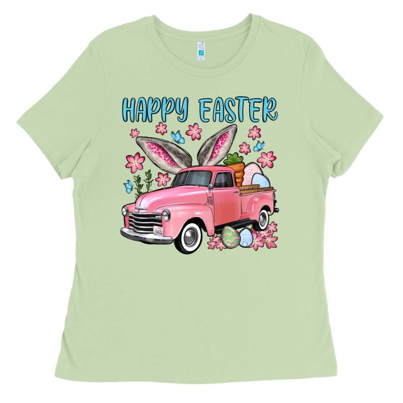 Happy Easter Truck Ladies Tee by OliviaCreatesArt | Teevron