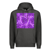 Charcoal Heather purple glitter with leopard pattern Premium Hoodie - TumblerDesignByShophia