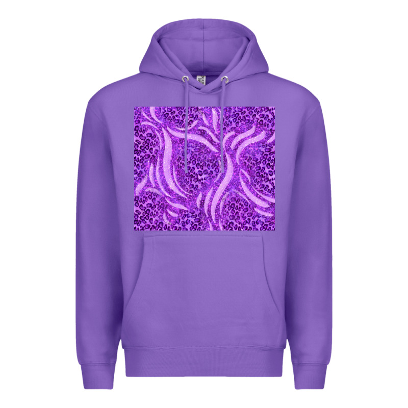 Purple Glitter With Leopard Pattern Premium Hoodie by TumblerDesignByShophia | Teevron