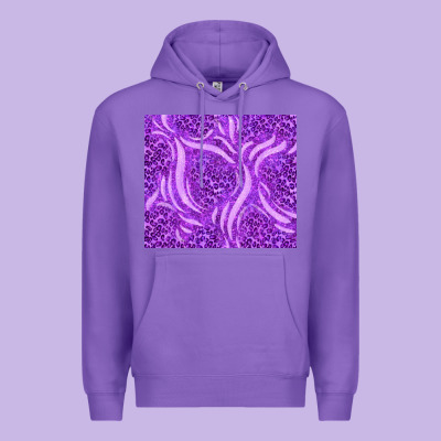Purple Glitter With Leopard Pattern Premium Hoodie Designed By Tumblerdesignbyshophia