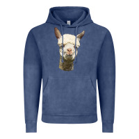 Vintage Denim Alpaca Head Vintage Hoodie - LillyAllenDesigns