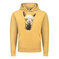 Vintage Mustard Alpaca Head Vintage Hoodie - LillyAllenDesigns
