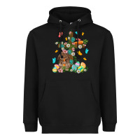 Western Rabbit With Cross Easter Day Heavyweight Hoodie | Teevron