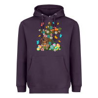 Plum Western Rabbit with Cross Easter Day Heavyweight Hoodie - HowdyJamesFarm