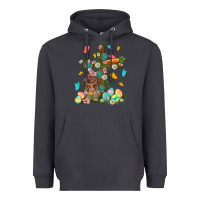 Smoke Western Rabbit with Cross Easter Day Heavyweight Hoodie - HowdyJamesFarm