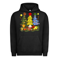 Pigment Black christmas with softball trees bbs Urban Hoodie - BundleAndBundleShop