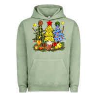 Pigment Oil Green christmas with softball trees bbs Urban Hoodie - BundleAndBundleShop