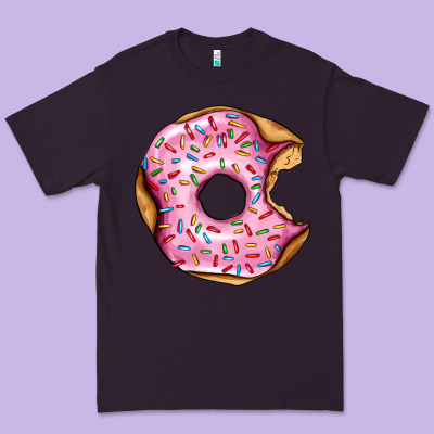 Pink Strawberry Donut Premium Tee Designed By Adodesignshop