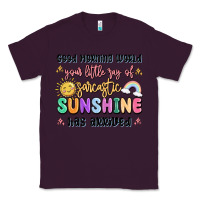 Plum good morning world your little ray of sarcastic Classic Tee - MaliasSmallBusiness