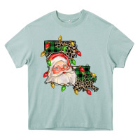Arona Louisiana map christmas santa Heavy Core Tee - FaDigitalArtStudio