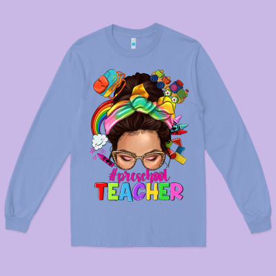 Preschool Teacher Long Sleeve Tee Designed By Nancycooperartshop