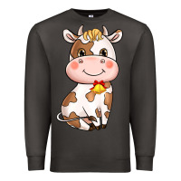 Smoke Cartoon Cow Premium Sweatshirt - HowdyJamesFarm