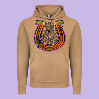Halloween  Horseshoe Vintage Hoodie Designed By Jasminsmagicworld