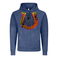 Vintage Denim halloween  horseshoe Vintage Hoodie - Jasminsmagicworld