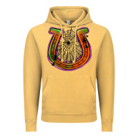 Vintage Mustard halloween  horseshoe Vintage Hoodie - Jasminsmagicworld