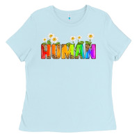 Baby Blue human Ladies Tee - HRA Design Shop