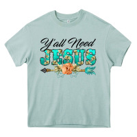 Arona y'all need jesus arrow lily flowers Heavy Core Tee - BarkalooDesign