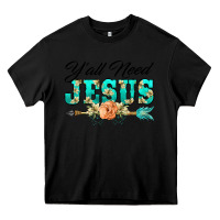Black y'all need jesus arrow lily flowers Heavy Core Tee - BarkalooDesign
