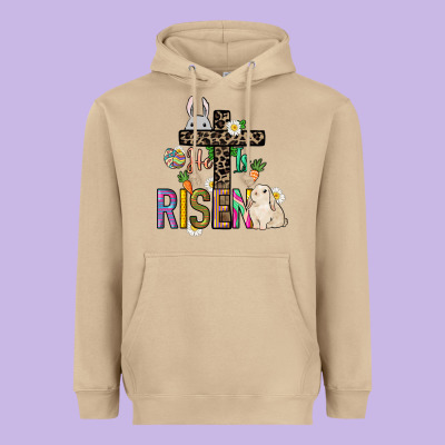 He Is Risen Easter Day Heavyweight Hoodie Designed By Howdyjamesfarm