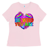 Bubblegum Pink be who you are Ladies Tee - HRA Design Shop
