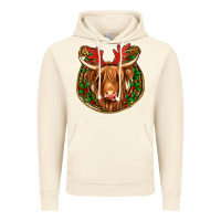Vintage Artic christmas highland cow mistletoe Christmas Vintage Hoodie - Jasminsmagicworld