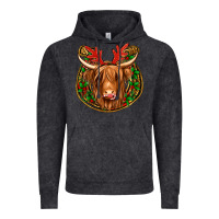 Vintage Black christmas highland cow mistletoe Christmas Vintage Hoodie - Jasminsmagicworld