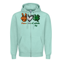 Seafoam peace love st patrick's day Zipper Hoodie - Bettercallsaul