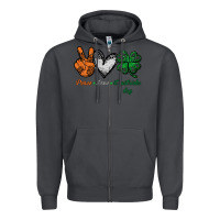 Smoke peace love st patrick's day Zipper Hoodie - Bettercallsaul