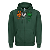 Sports Green peace love st patrick's day Zipper Hoodie - Bettercallsaul