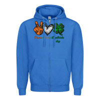 True Royal peace love st patrick's day Zipper Hoodie - Bettercallsaul
