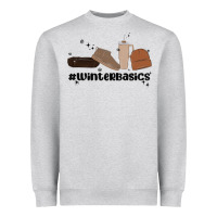 Heather Grey winter basics stanley Heavyweight Sweatshirt - MaliasSmallBusiness