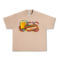 Burro hot dog and beer with stars and usa flags Urban Heavy Tee - AdoDesignShop
