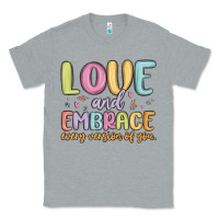 Heather Grey love and embrace every version of you Classic Tee - MaliasSmallBusiness