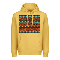 Antique Gold tooled leather and aztec Premium Hoodie - TumblerDesignByShophia