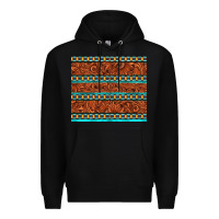 Black tooled leather and aztec Premium Hoodie - TumblerDesignByShophia