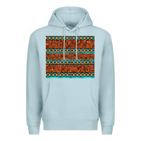 Blue Mist tooled leather and aztec Premium Hoodie - TumblerDesignByShophia