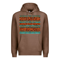 Chestnut tooled leather and aztec Premium Hoodie - TumblerDesignByShophia