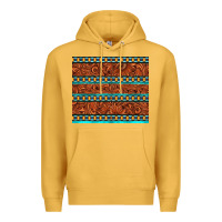 Mustard tooled leather and aztec Premium Hoodie - TumblerDesignByShophia
