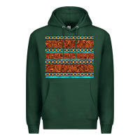 Sports Green tooled leather and aztec Premium Hoodie - TumblerDesignByShophia