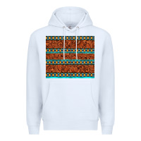 White tooled leather and aztec Premium Hoodie - TumblerDesignByShophia